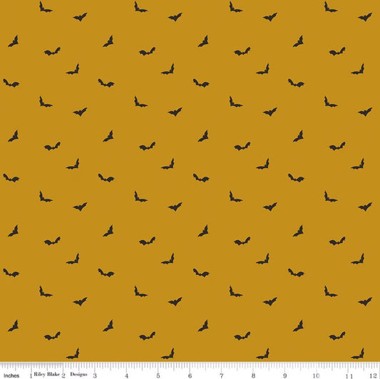 The Apothecary Batwings Gold Amber Elliot Riley Blake Designs Cotton Fabric RB-C17554-GOLD