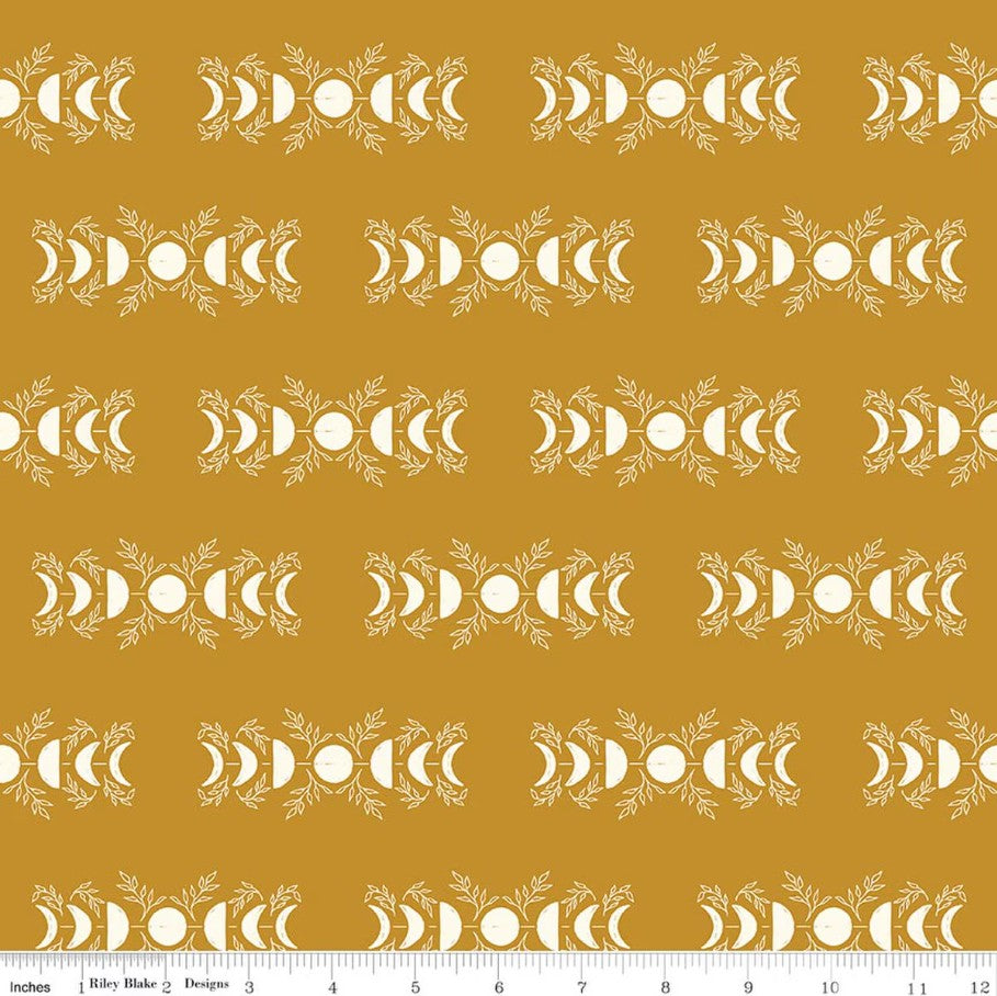 The Apothecary Celestial Gold Amber Elliot Riley Blake Designs Cotton Fabric RB-C17552-GOLD