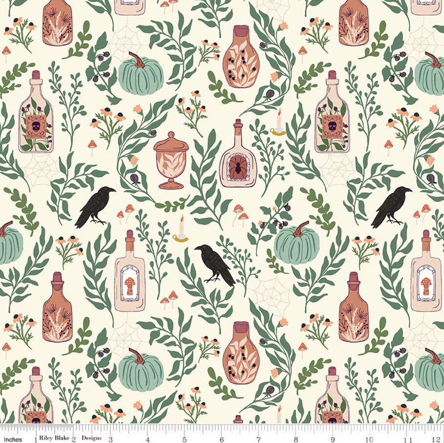 The Apothecary Main Cream Amber Elliot Riley Blake Designs Cotton Fabric RB-C17550-CREAM