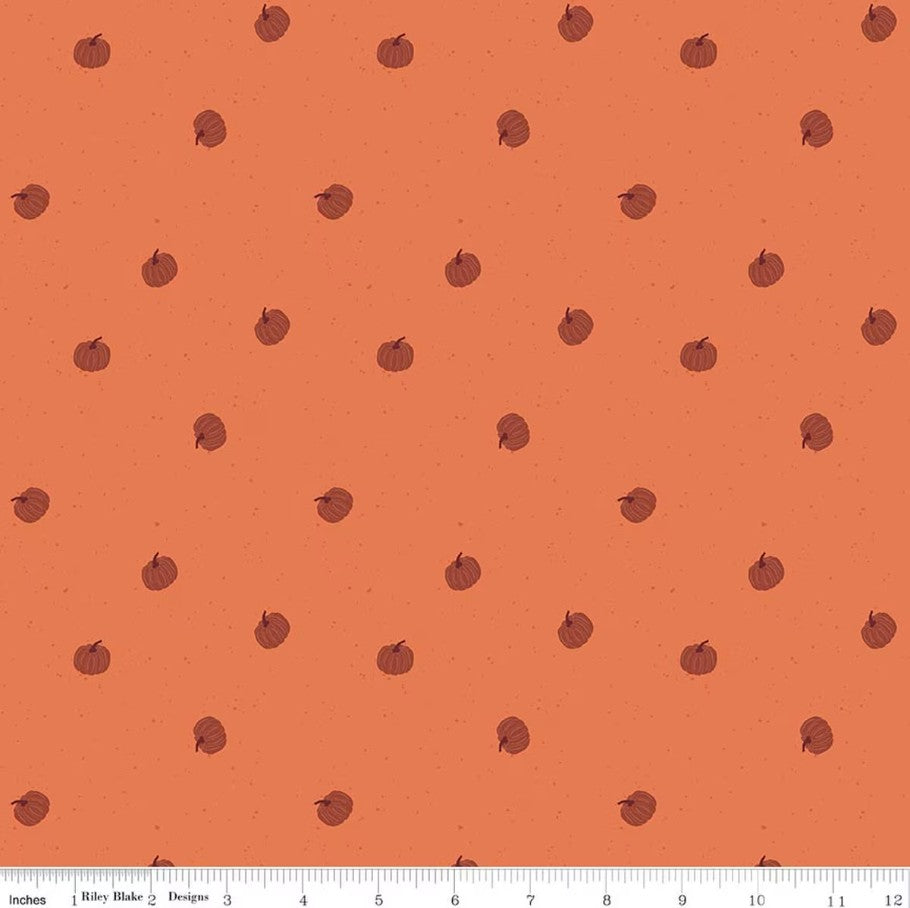 The Apothecary Pumpkin Toss Marmalade Amber Elliot Riley Blake Designs Cotton Fabric RB-C17553-MARMALADE