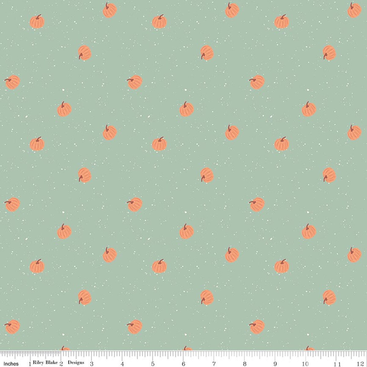 The Apothecary Pumpkin Toss Mint Amber Elliot Riley Blake Designs Cotton Fabric RB-C17553-MINT