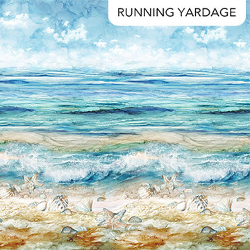The Great Outdoors Coastal Ombre Blue Multi Deborah Edwards and Melanie Samra Northcott Fabrics Cotton Fabric NC-DP28451-44