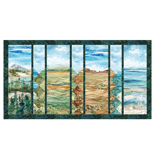 The Great Outdoors Mountains to Seashore Digital Quilt Tops Deborah Edwards and Melanie Samra Northcott Fabrics Cotton Fabric NC-DQ3548