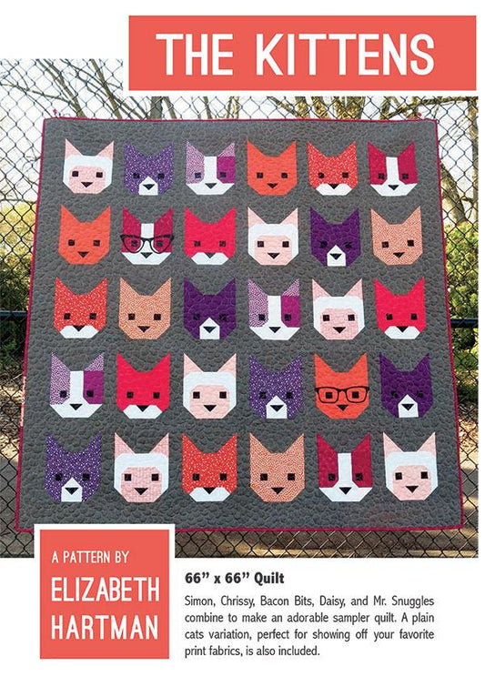 The Kittens Quilt Pattern Multiple Sizes Elizabeth Hartman EH-019