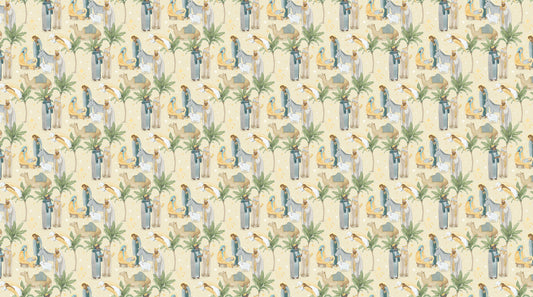 The Nativity Scenic Cream Multi Northcott Cotton Fabric NC-DP28992-11