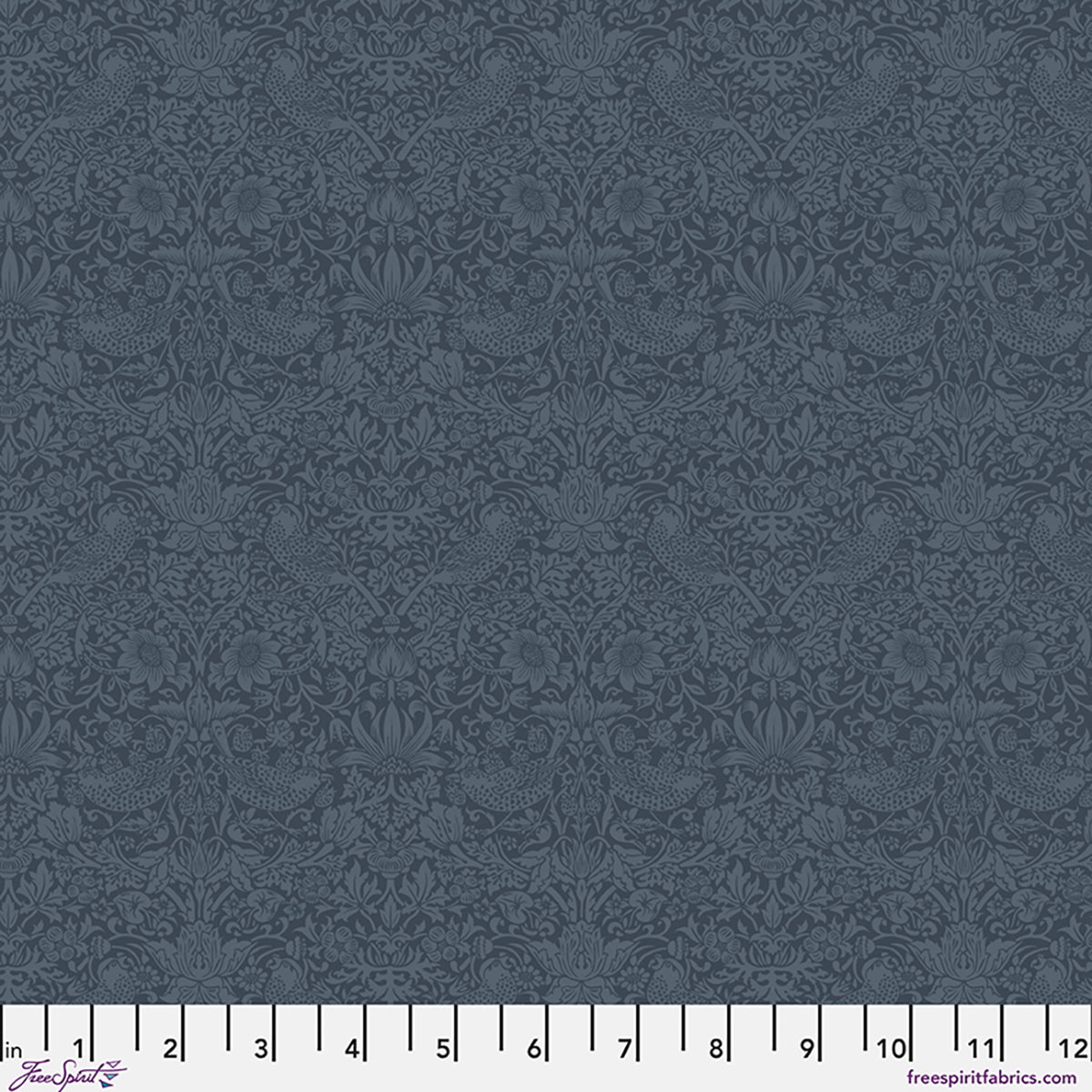 The Trellis Palette Tonal Strawberry Thief Inky Fingers The Original Morris & Co. Free Spirit Cotton Fabric FS-PWWM153.INKYFINGERS