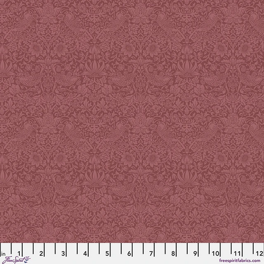 The Trellis Palette Tonal Strawberry Thief Wardle Wine The Original Morris & Co. Free Spirit Cotton Fabric FS-PWWM153.WARDLEWINE