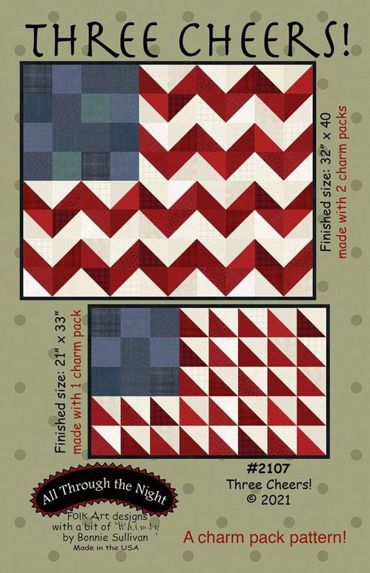 Three Cheers Quilt Pattern Booklet Bonnie Sullivan All Through the Night