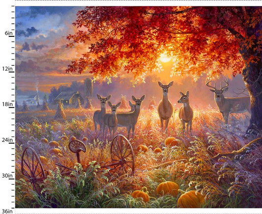 Through the Forest Light Panel 36" Multi Abraham Hunter 3 Wishes Cotton Fabric