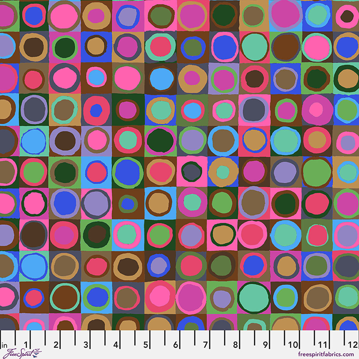 Tiddlywinks Emerald August 2026 Kaffe Fassett Collective Free Spirit Cotton Fabric FS-PWGP171.EMERALD