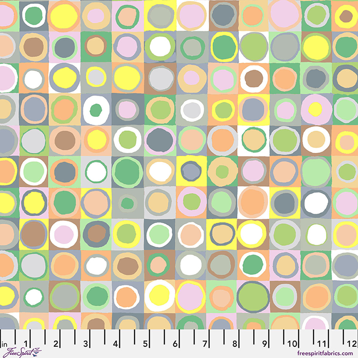 Tiddlywinks Pastel 2026 Kaffe Fassett Collective Free Spirit Cotton Fabric FS-PWGP171.PASTEL