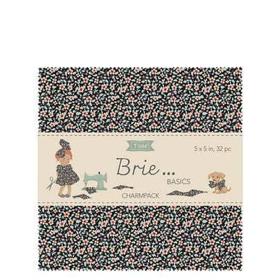 Tilda Brie Basics 5" Squares Charm Pack 32 pcs Tone Finnanger Tilda Fabrics Cotton Fabric TIL-300273