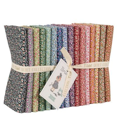 Tilda Brie Basics 19"x21" Fat Quarter Bundle 16pcs Tone Finnanger Tilda Fabrics Cotton Fabric TIL-300272