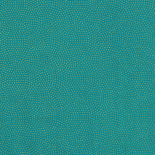 Spin Dot Turquoise Metallic Timeless Treasures Cotton Fabric