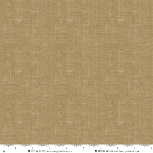 Timeless Basic Printed Linen Weaves Dark Tan Stacy West Henry Glass Cotton Fabric HG-2338-33