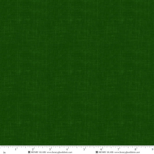 Timeless Basic Printed Linen Weaves Deep Green Stacy West Henry Glass Cotton Fabric HG-2338-66