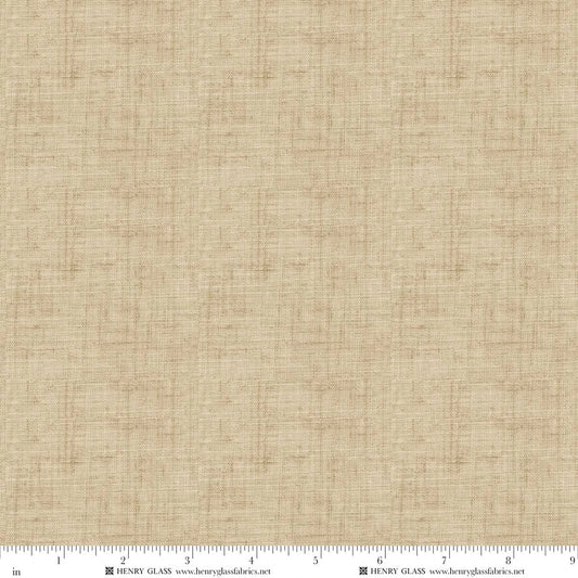 Timeless Basic Printed Linen Weaves Tan Stacy West Henry Glass Cotton Fabric HG-2338-30