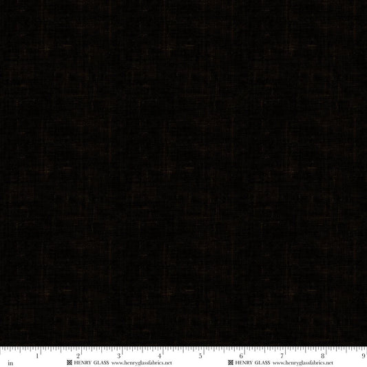 Timeless Basic Printed Linen Weaves Tar Black Stacy West Henry Glass Cotton Fabric HG-2338-999