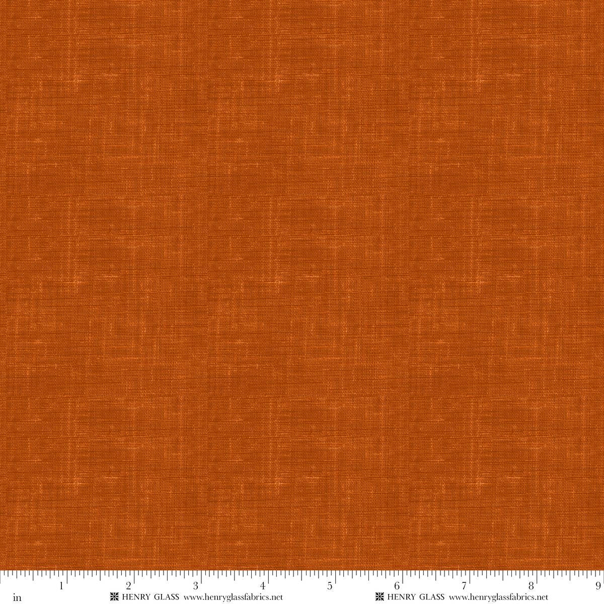 Timeless Basic Printed Linen Weaves Burnt Orange Stacy West Henry Glass Cotton Fabric HG-2338-338