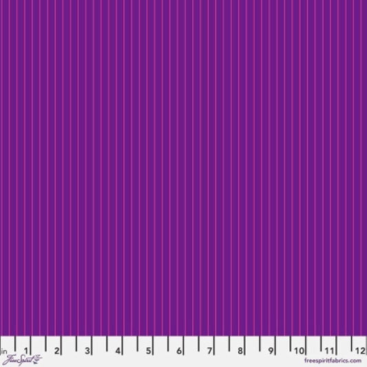 Tiny Stripes Aster Purple Tula Pink Free Spirit Cotton Fabric