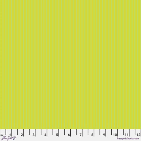 Tiny Stripes Moonglow Yellow Green Tula Pink Free Spirit Cotton Fabric