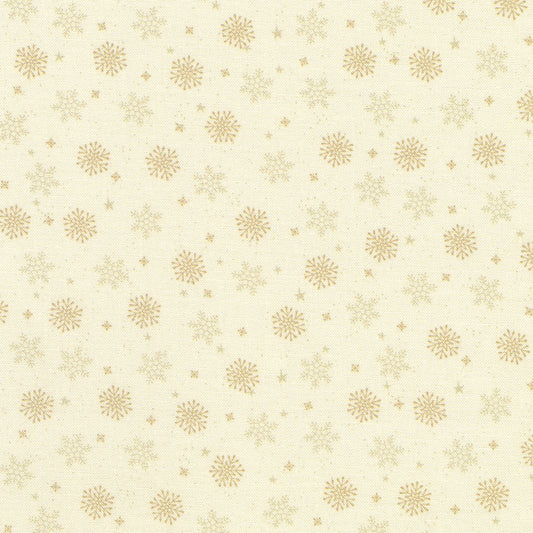 Tiny Tidings Snowflakes Natural Cream Robert Kaufman Cotton Fabric RK-SRKD-23911-14