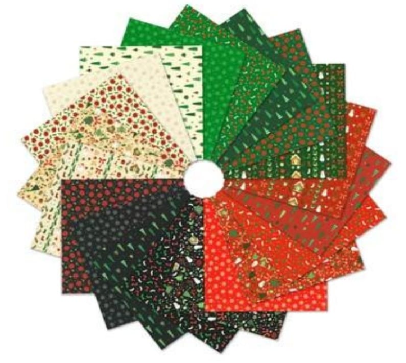 Tiny Tidings Christmas 5" Squares Robert Kaufman Cotton Fabric RK-CHS-1395-42 | US Fabric Shop