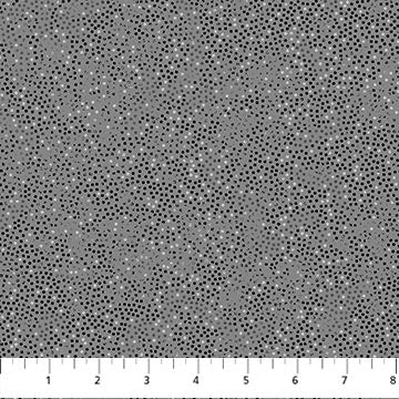 Tonal Trios Ditsy After Five Dark Grey Patrick Lose Northcott Cotton Fabric NC-10451-96