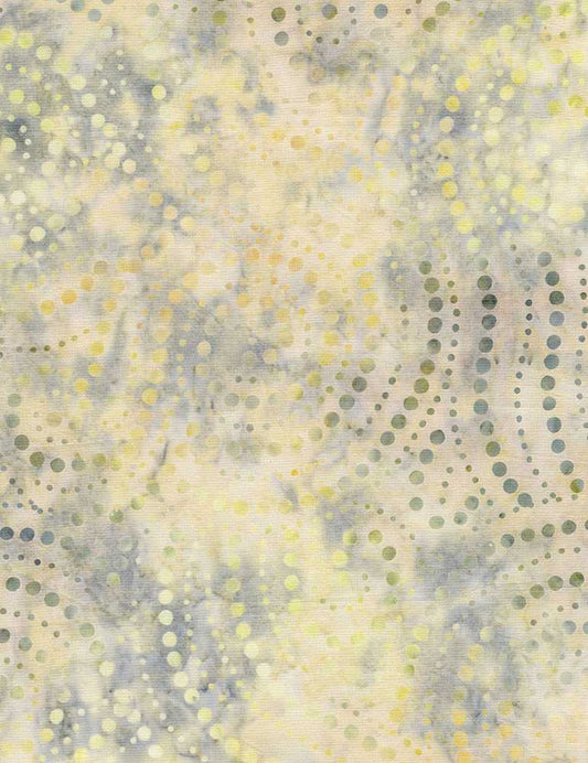 Tonga Evening Sky Batiks Large Loose Dotted Spirals Starlit Cream TimelessTreasures Batik Cotton Fabric