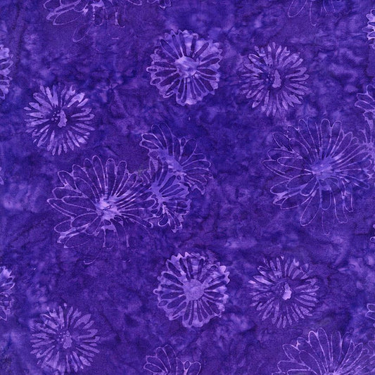 Tonga Batiks Dreamer Floating Florals Purple Timeless Treasures Cotton Fabric TT-Tonga-B2474-PURPLE