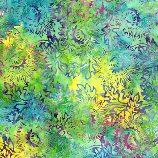 Tonga Batiks Dreamer Scattered Geo Squares Dots Eden Timeless Treasures Cotton Fabric TT-Tonga-B2551-EDEN