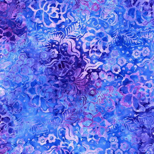 Tonga Batiks Dreamer Tropical Flowers and Leaves Fantasy Timeless Treasures Cotton Fabric TT-Tonga-B1764-FANTASY