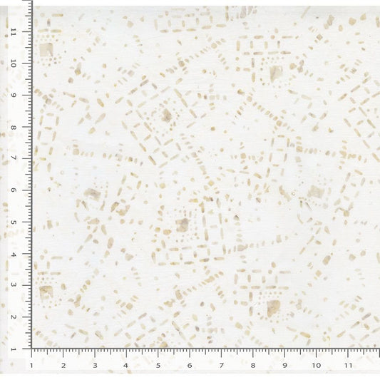 Tonga Linen BATIK Geometric Dots & Lines Ivory Cream Timeless Treasures Cotton BATIK Fabric TT-TONGA-B1503-SHELL