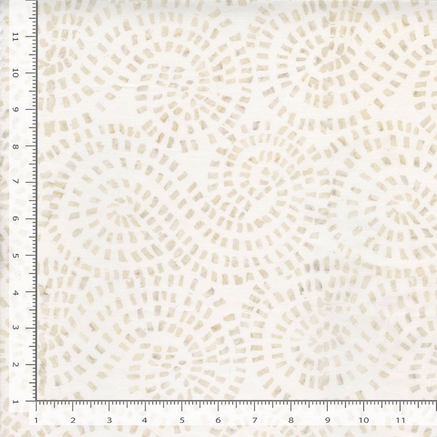 Tonga Linen BATIK Mosaic Swirl Ivory Cream Timeless Treasures Cotton BATIK Fabric TT-TONGA-B4178-DOVE