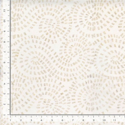 Tonga Linen BATIK Mosaic Swirl Ivory Cream Timeless Treasures Cotton BATIK Fabric TT-TONGA-B4178-DOVE