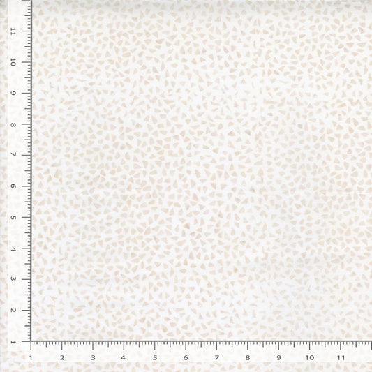 Tonga Linen BATIK Small Triangle Dots Ivory Cream Timeless Treasures Cotton BATIK Fabric TT-TONGA-B8549-PEARL