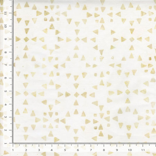 Tonga Linen BATIK Triangle Patterns Ivory Cream Timeless Treasures Cotton BATIK Fabric TT-TONGA-B3569-ANTIQUE