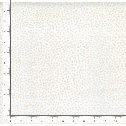 Tonga Linen BATIK Small Triangle Dots Ivory Cream Timeless Treasures Cotton BATIK Fabric TT-TONGA-B8549-SERENE