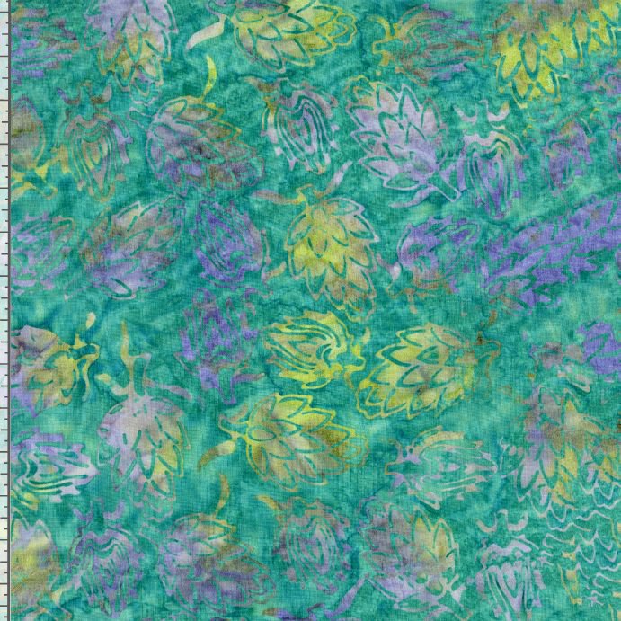 Tonga Mermaid BATIK Artichoke Green Multi Timeless Treasures Cotton Batik Fabric TT-B4029-MINT