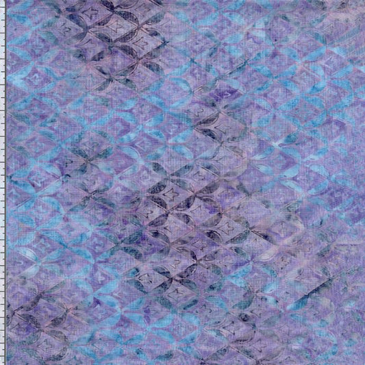 Tonga Mermaid BATIK Diamond Wallpaper Purple Multi Timeless Treasures Cotton Batik Fabric TT-B4036-WISTERIA