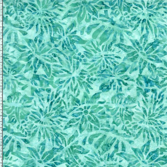 Tonga Mermaid BATIK Lush Gardens Green Multi Timeless Treasures Cotton Batik FabricTT-B2726-PACIFIC