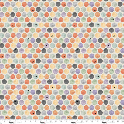 Tonight We Fly Moon Dot Citrus Funny Girl Studio E Cotton Fabric SE-8334-40