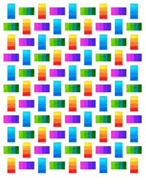 Toscana Color Palette White Digital Quilt Top 58"x70" Deborah Edwards Northcott Fabrics NC-DQ3366-10