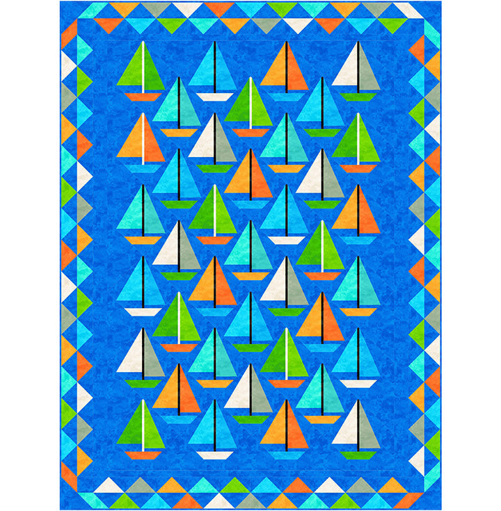 Toscana Sailboats Quilt Pattern Deborah Edwards Northcott Fabrics NC-PTN3365