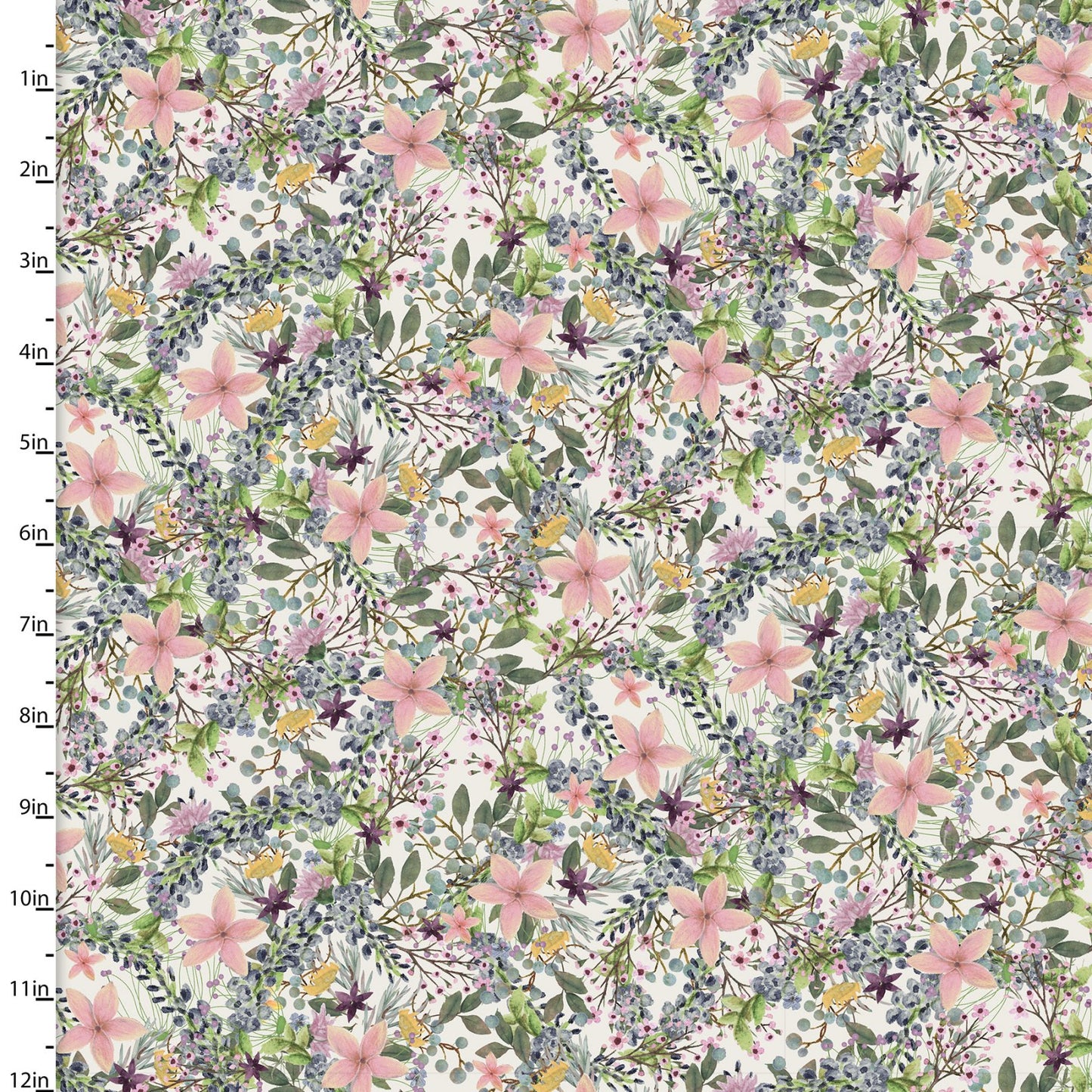 Touch of Spring Floral Beth Albert 3 Wishes Cotton Fabric