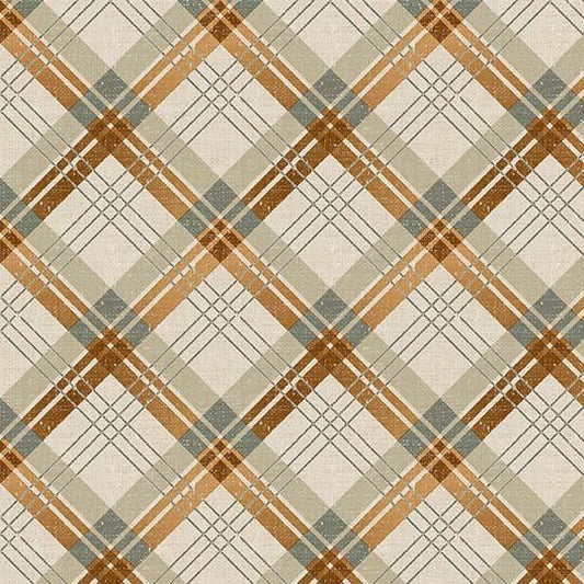 Trailhead Adventure Outdoor Plaid Tan Michael Miller Cotton Fabric MM-DCX12384-TANX-D