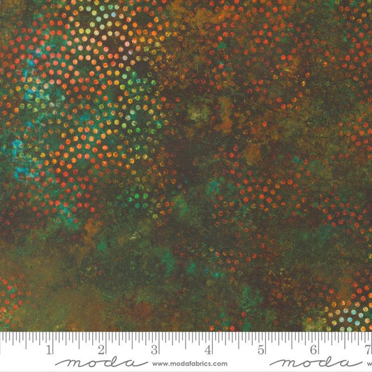 Tranquil Patina Drishti Dot Blenders Dots Teal Debbie Maddy Moda Cotton Fabric MD-48119-13