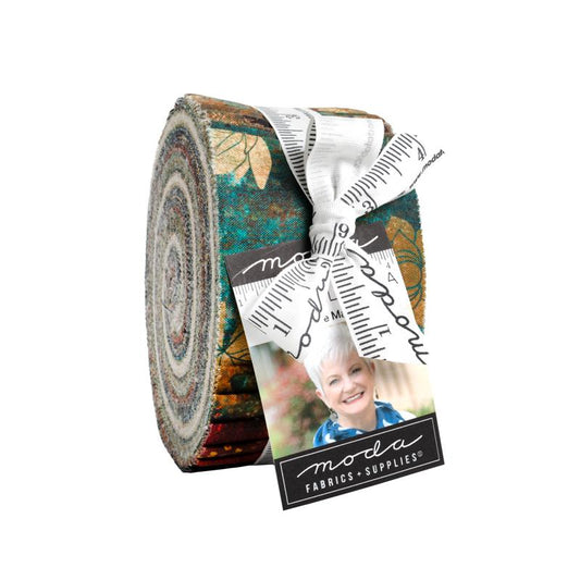 Tranquil Patina 2.5" Strips Jelly Roll 40pcs Debbie Maddy Moda Cotton Fabric MD-48110JR