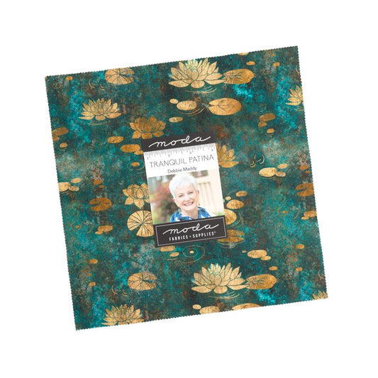 Tranquil Patina 10" Squares Layer Cake 42pcs Debbie Maddy Moda Cotton Fabric MD-48110LC