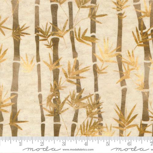Tranquil Patina Shino Landscape and Nature Bamboo Natural Debbie Maddy Moda Cotton Fabric MD-48113-13